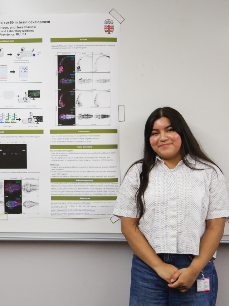 Ashley Lindo with Poster